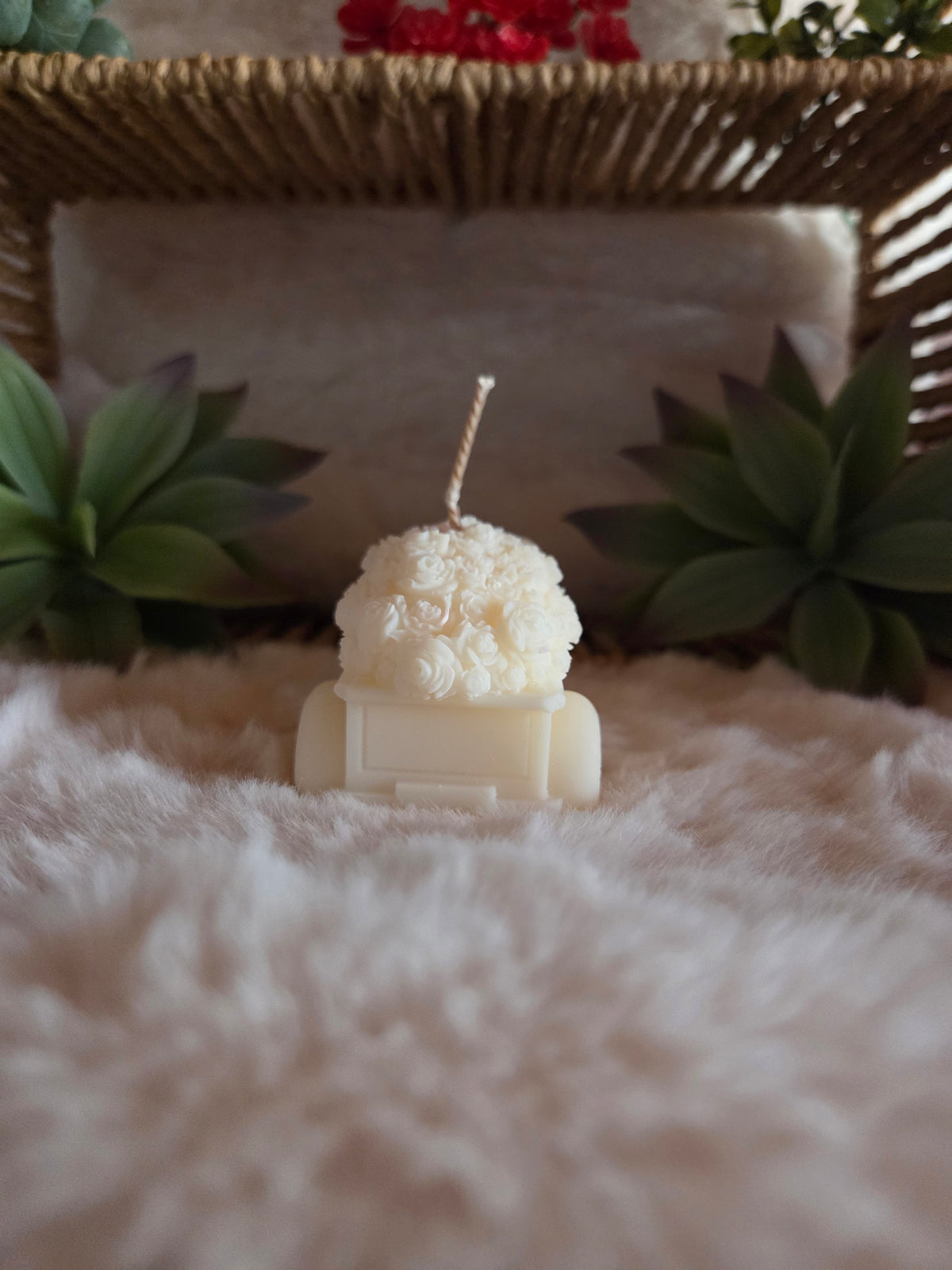 Bougie Moulée "Camionnette Fleurie" (150 g) – Senteur Monoï