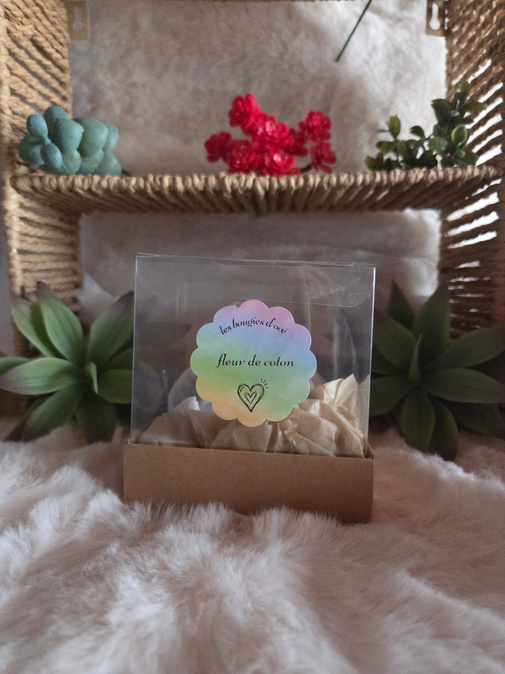 Bougie Moulée "Ange Penseur" (150 g) – Senteur Fleur de Coton