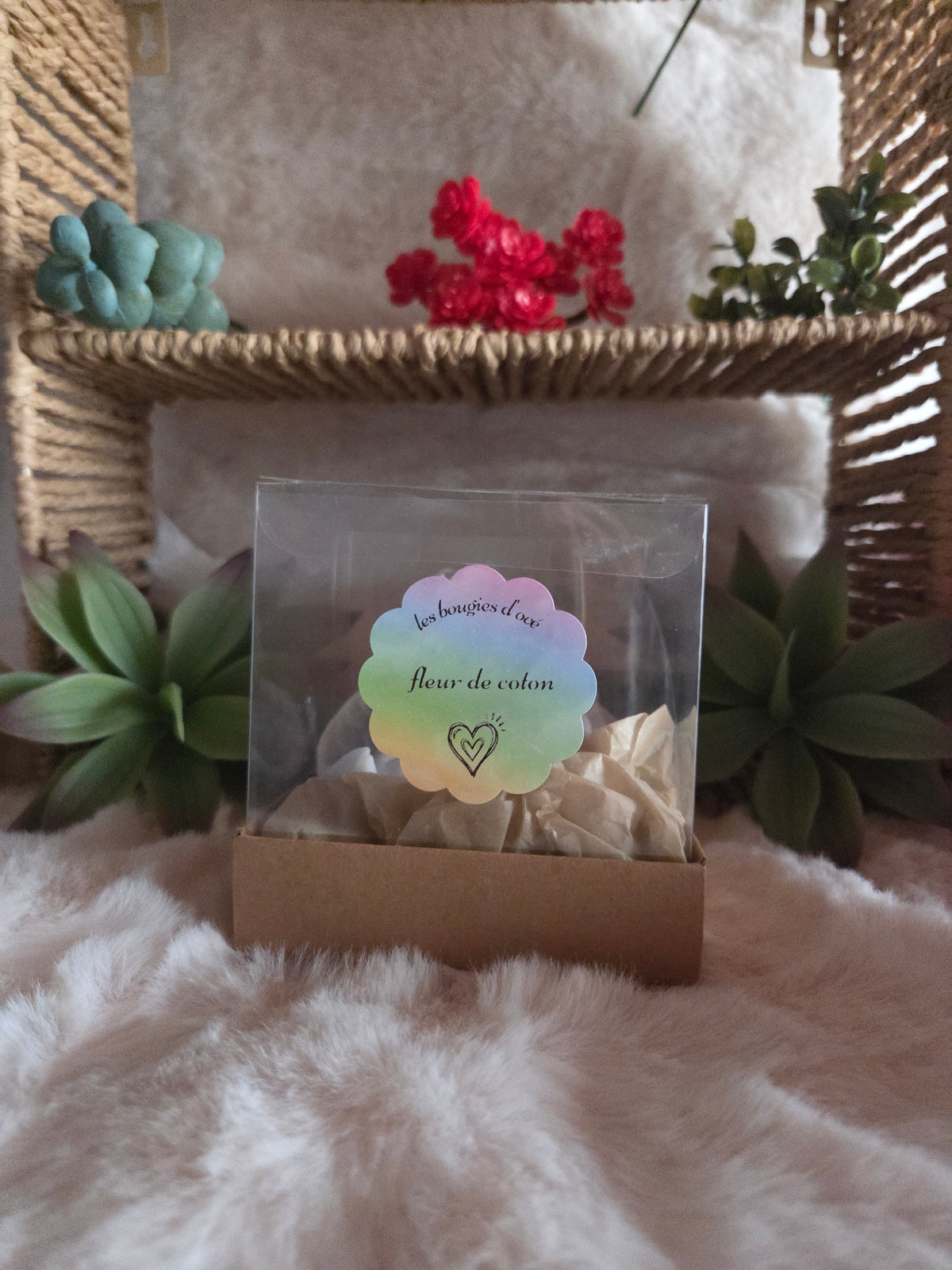 Bougie Moulée "Ange Penseur" (150 g) – Senteur Fleur de Coton