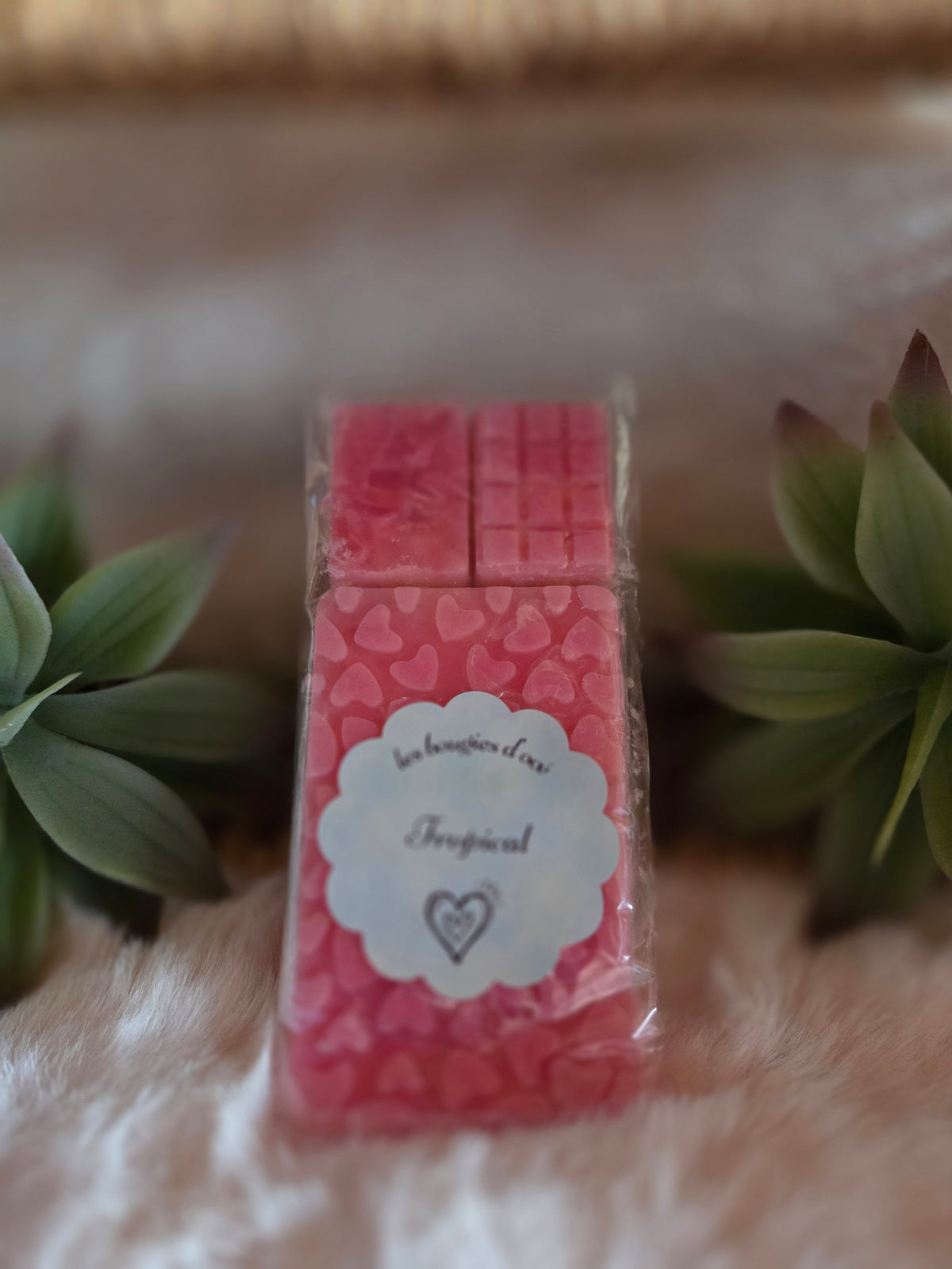 Petite Tablette "Snap Bar" Motif Cœurs — Senteur Tropical