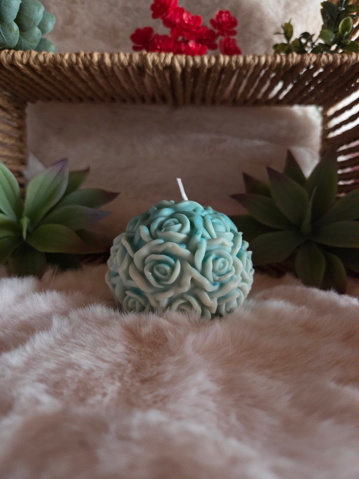 Bougie Moulée "Boule de Roses" (150 g) – Senteur Mojito