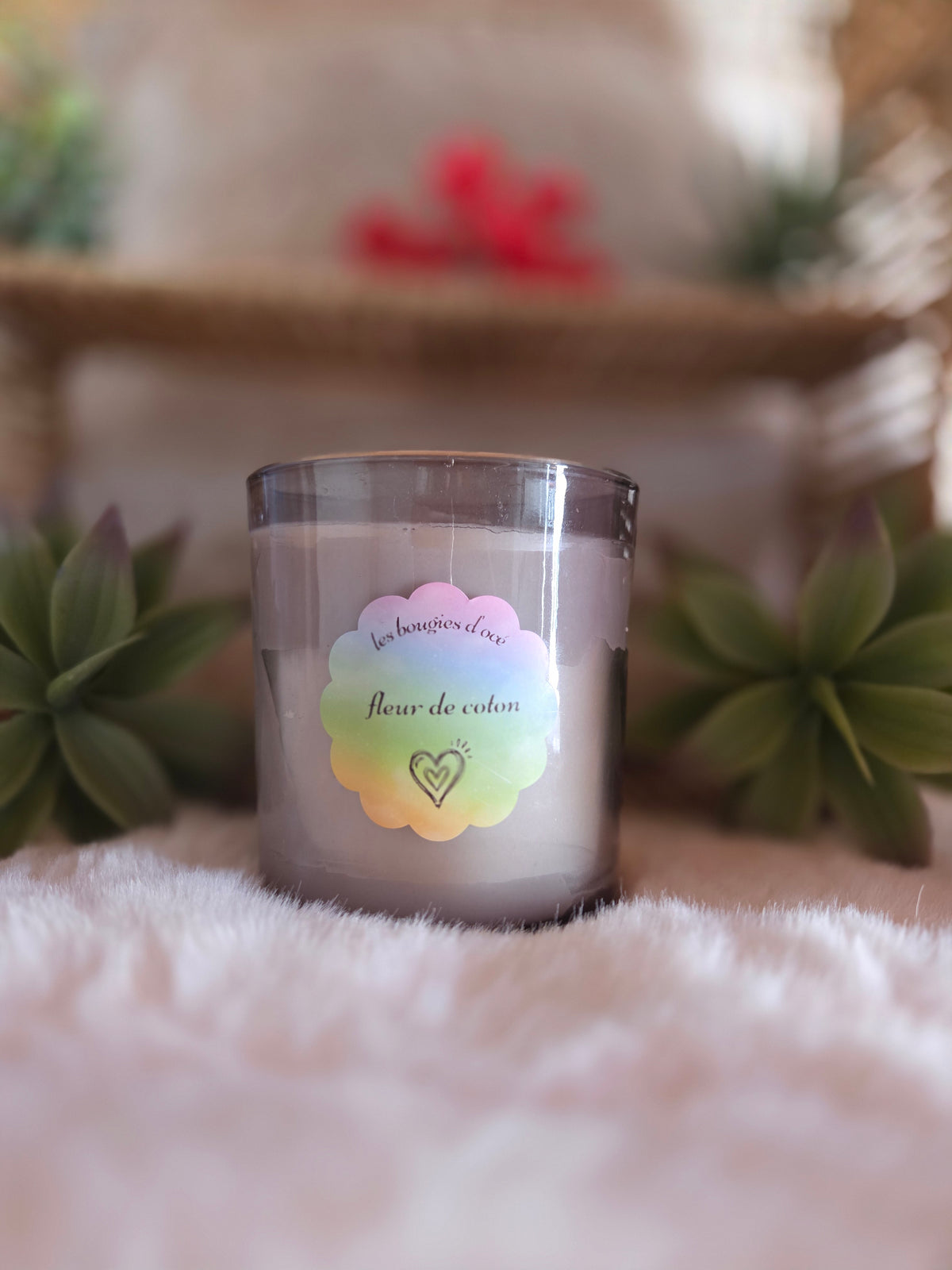 Grand Pot Bougie Parfumée — Senteur Fleur de Coton